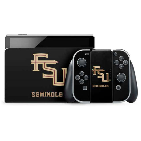 Florida State FSU Seminoles Black Nintendo Switch OLED (2021) Skin